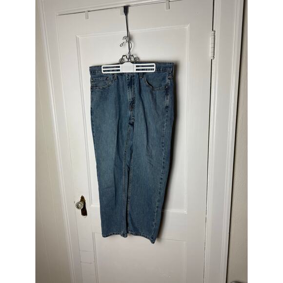 Levi's 559 Jeans Men's 36 X 30 Medium Wash Blue Denim Straight Leg Relaxed Fit - Picture 1 of 8